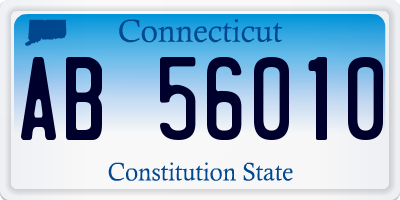 CT license plate AB56010