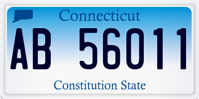 CT license plate AB56011