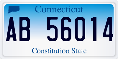 CT license plate AB56014