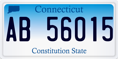 CT license plate AB56015