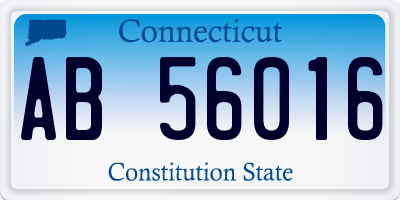 CT license plate AB56016