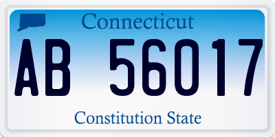 CT license plate AB56017