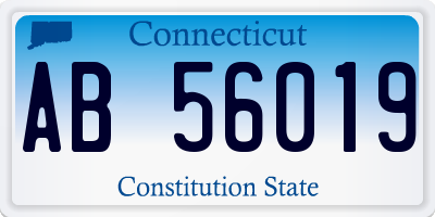 CT license plate AB56019