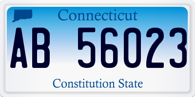 CT license plate AB56023