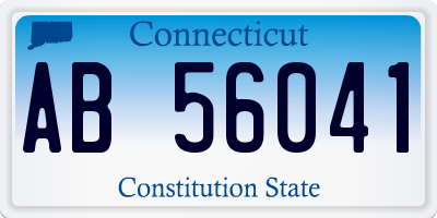 CT license plate AB56041