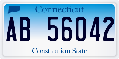 CT license plate AB56042