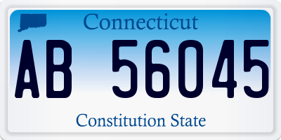 CT license plate AB56045