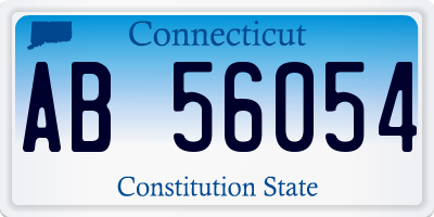 CT license plate AB56054