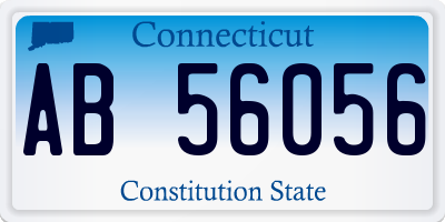 CT license plate AB56056