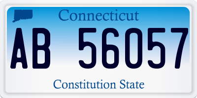 CT license plate AB56057