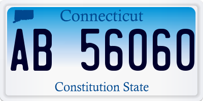 CT license plate AB56060