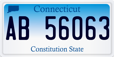 CT license plate AB56063