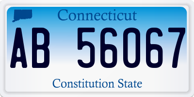 CT license plate AB56067