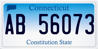 CT license plate AB56073