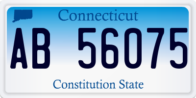 CT license plate AB56075