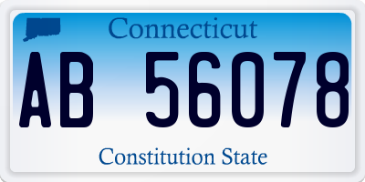 CT license plate AB56078