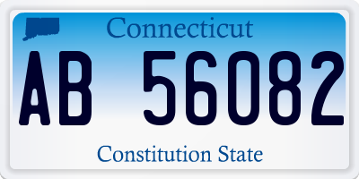 CT license plate AB56082