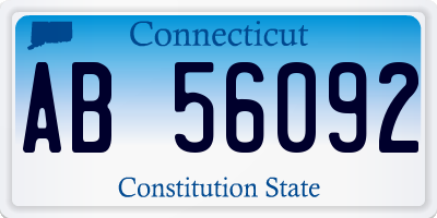 CT license plate AB56092