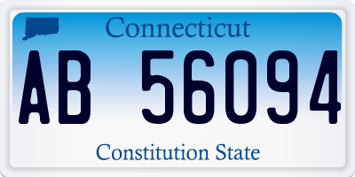 CT license plate AB56094