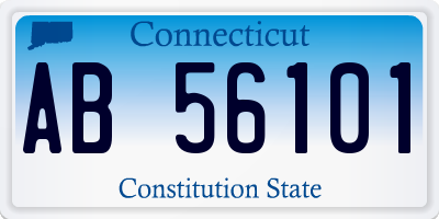 CT license plate AB56101