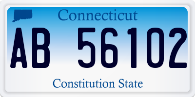 CT license plate AB56102