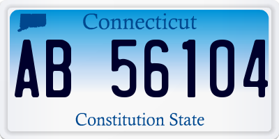 CT license plate AB56104