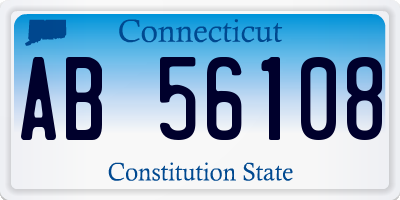 CT license plate AB56108