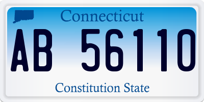 CT license plate AB56110