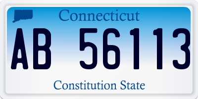 CT license plate AB56113