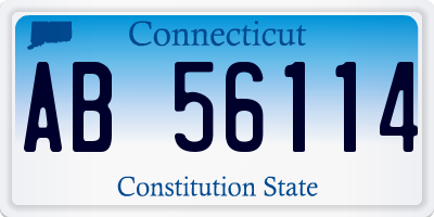 CT license plate AB56114