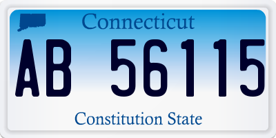 CT license plate AB56115