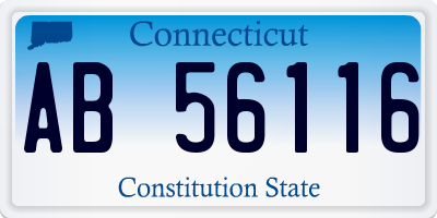 CT license plate AB56116