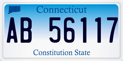 CT license plate AB56117