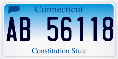 CT license plate AB56118