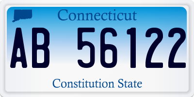 CT license plate AB56122