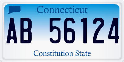 CT license plate AB56124