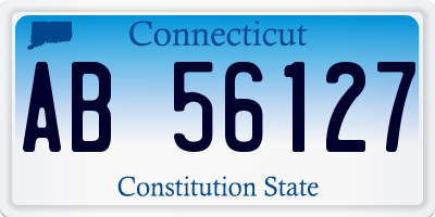 CT license plate AB56127