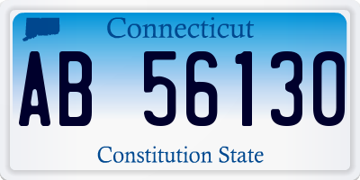 CT license plate AB56130