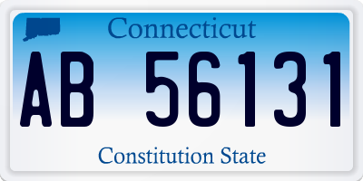 CT license plate AB56131