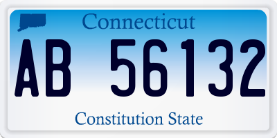 CT license plate AB56132