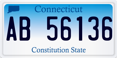 CT license plate AB56136