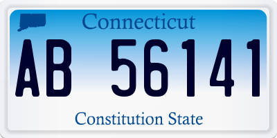 CT license plate AB56141