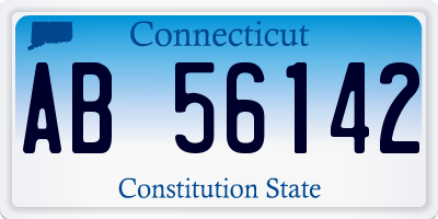 CT license plate AB56142