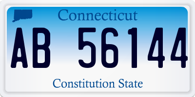 CT license plate AB56144