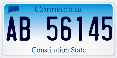 CT license plate AB56145