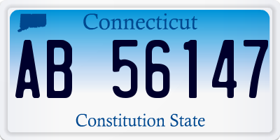 CT license plate AB56147