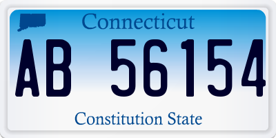 CT license plate AB56154