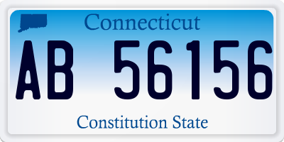 CT license plate AB56156