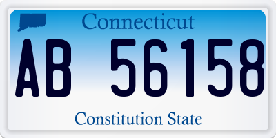 CT license plate AB56158