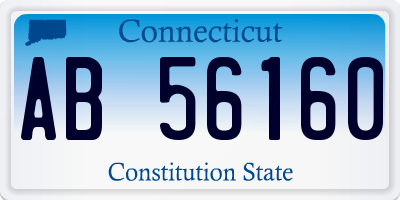 CT license plate AB56160